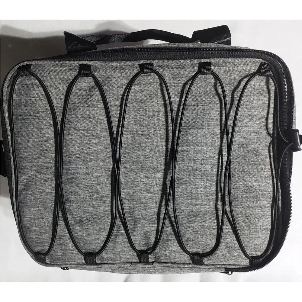 NEW!Collapsible LLI 12 Can Cooler 2 Tone Gray Adjustable Straps